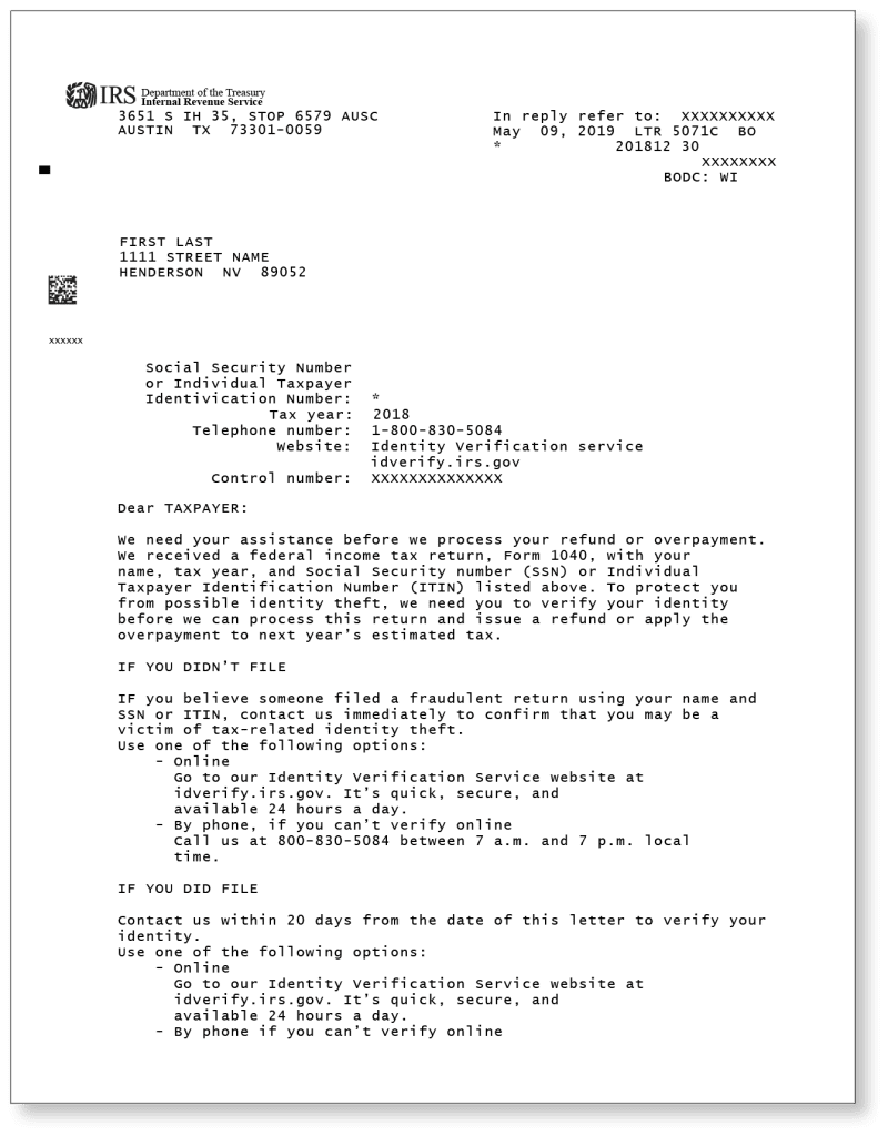 IRS Identification Verification Letters A Scam Or For Real 