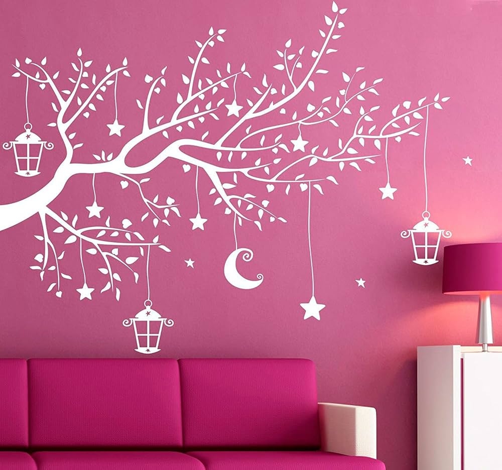 Kayra Decor Stencil For Wall Painting Tree Branches Wall Design 