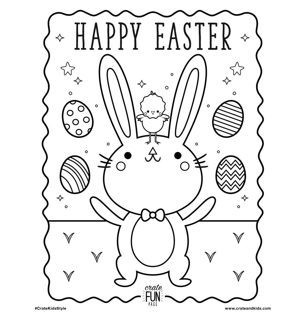 Kids Easter Free Printable Coloring Page Crate amp Kids