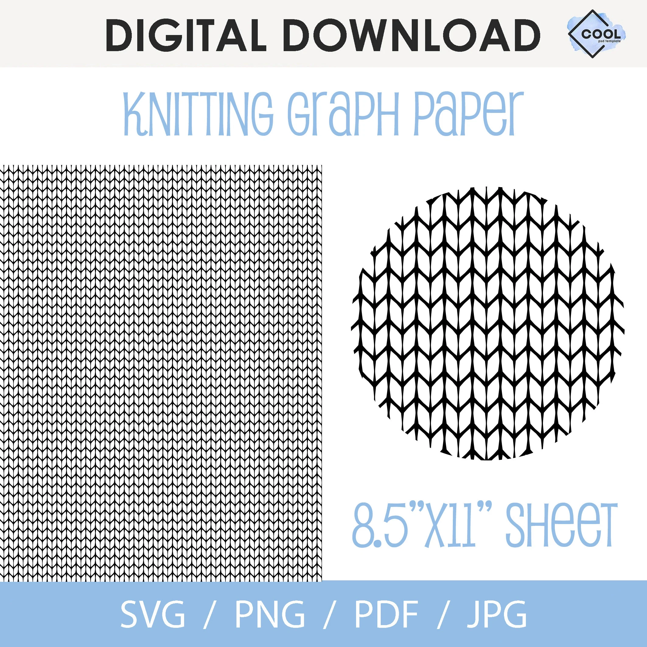Knitting Graph Paper Etsy
