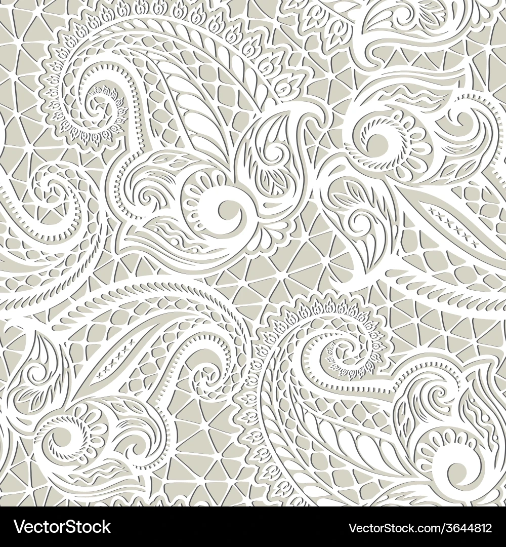 Lace Paisley Pattern Free Vector VectorStock