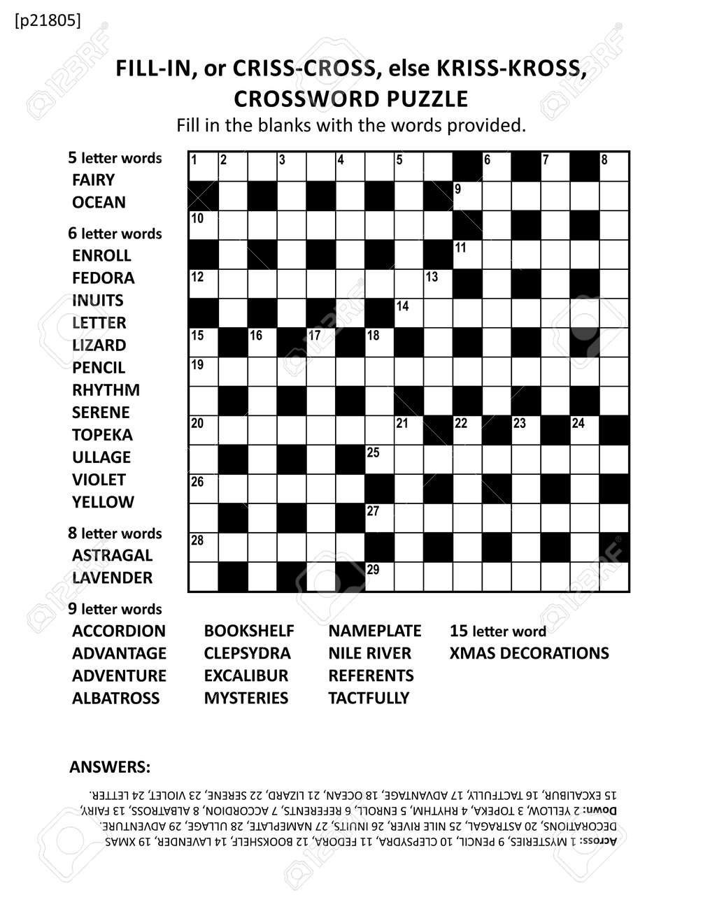 Free Universal Crossword Puzzles Printable