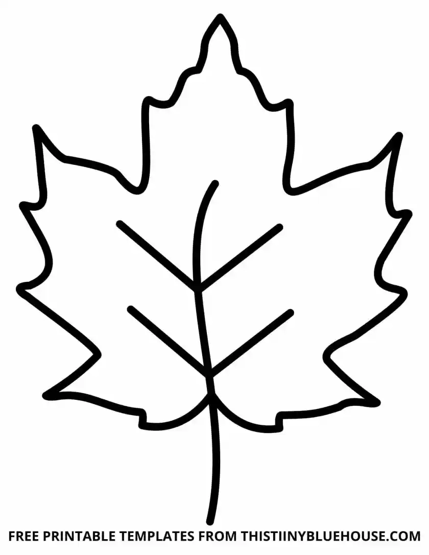 Leaf Template Printable Small Medium amp Large This Tiny Blue 