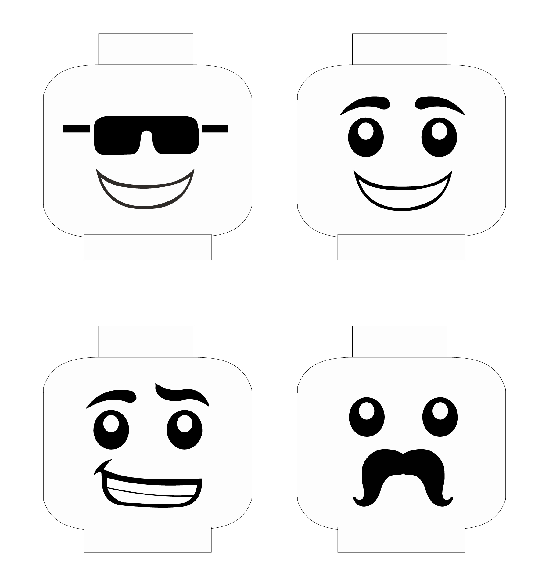 LEGO Faces 13 Free PDF Printables Printablee