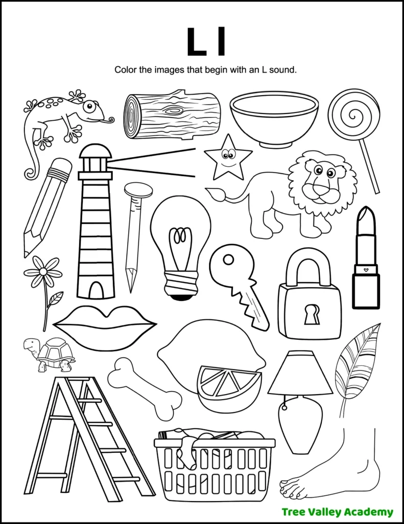 Letter L Printable Worksheets