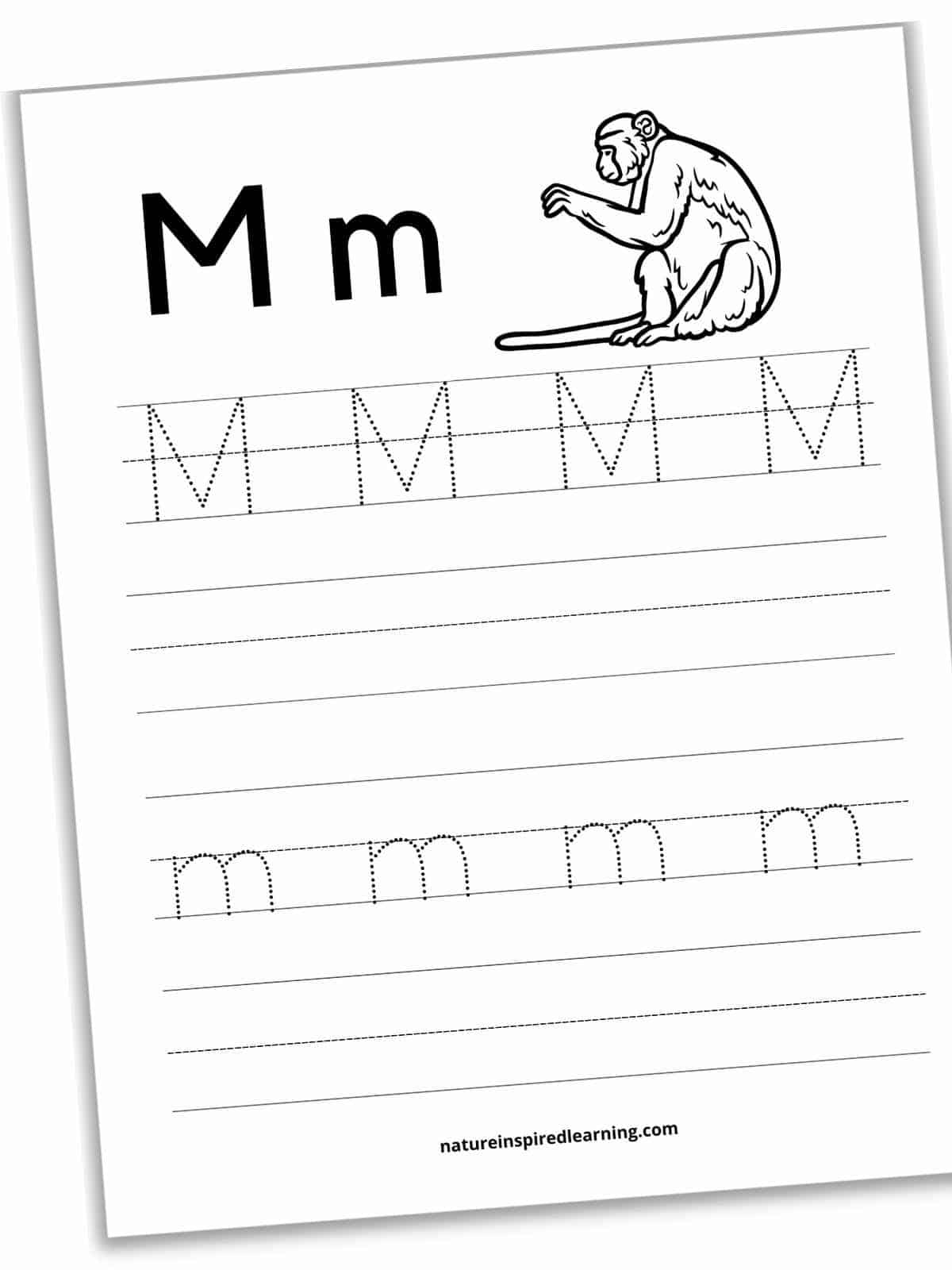 Free Printable Letter M Tracing Worksheets