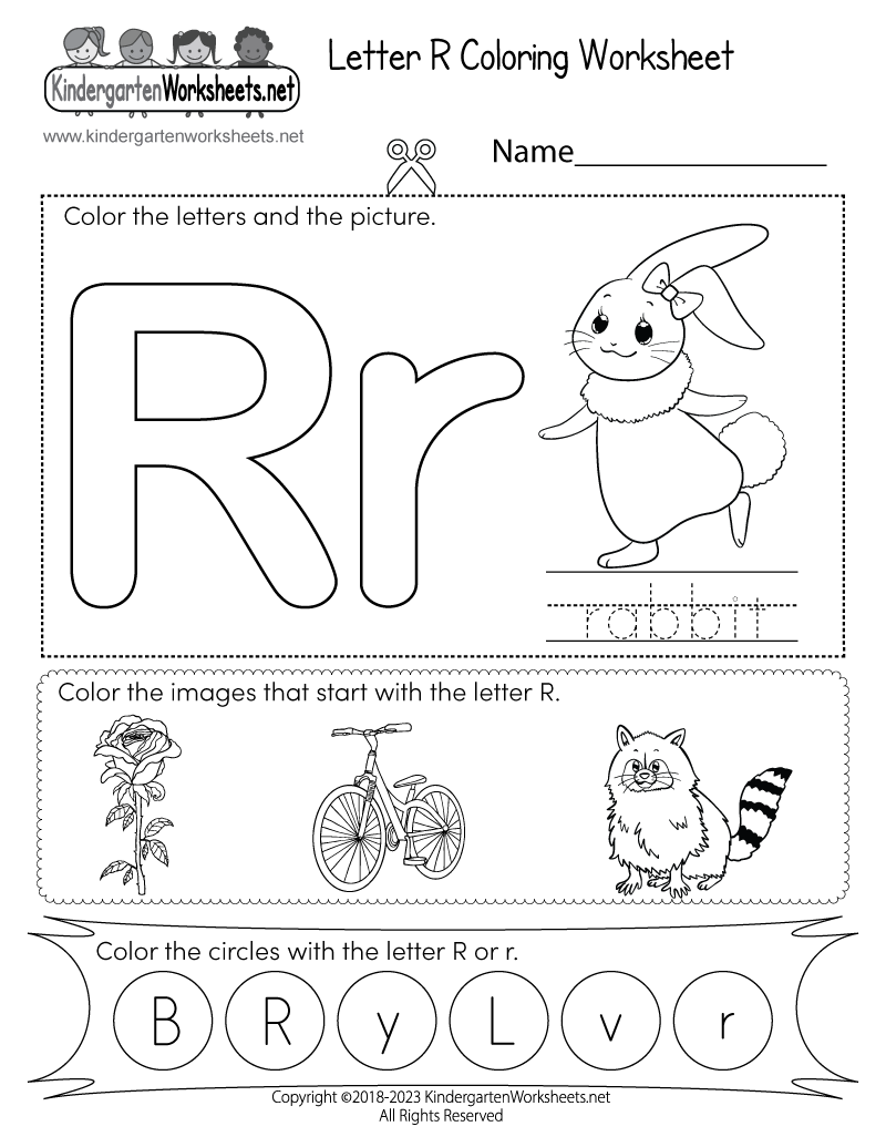Letter R Coloring Worksheet Free Printable Digital amp PDF