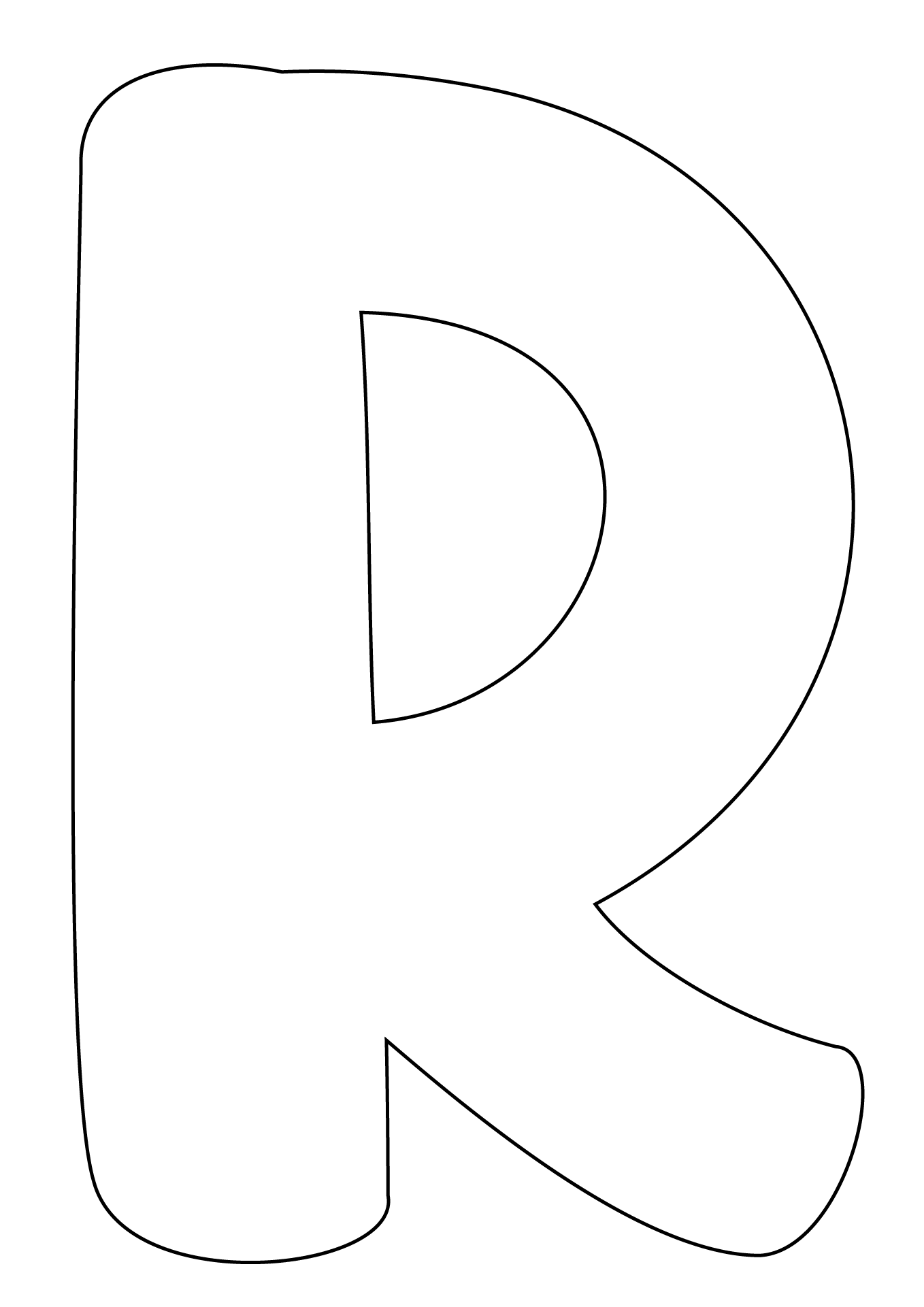 R Printable Letter