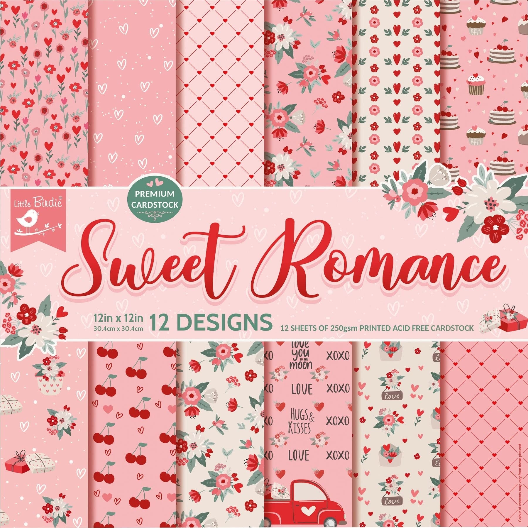 Little Birdie Printed Pattern Design Paper Pack For Art And Craft Sweet Romance 12 X 12 Inch 12Sheets Scrapbooking Paper For Journal Craft 