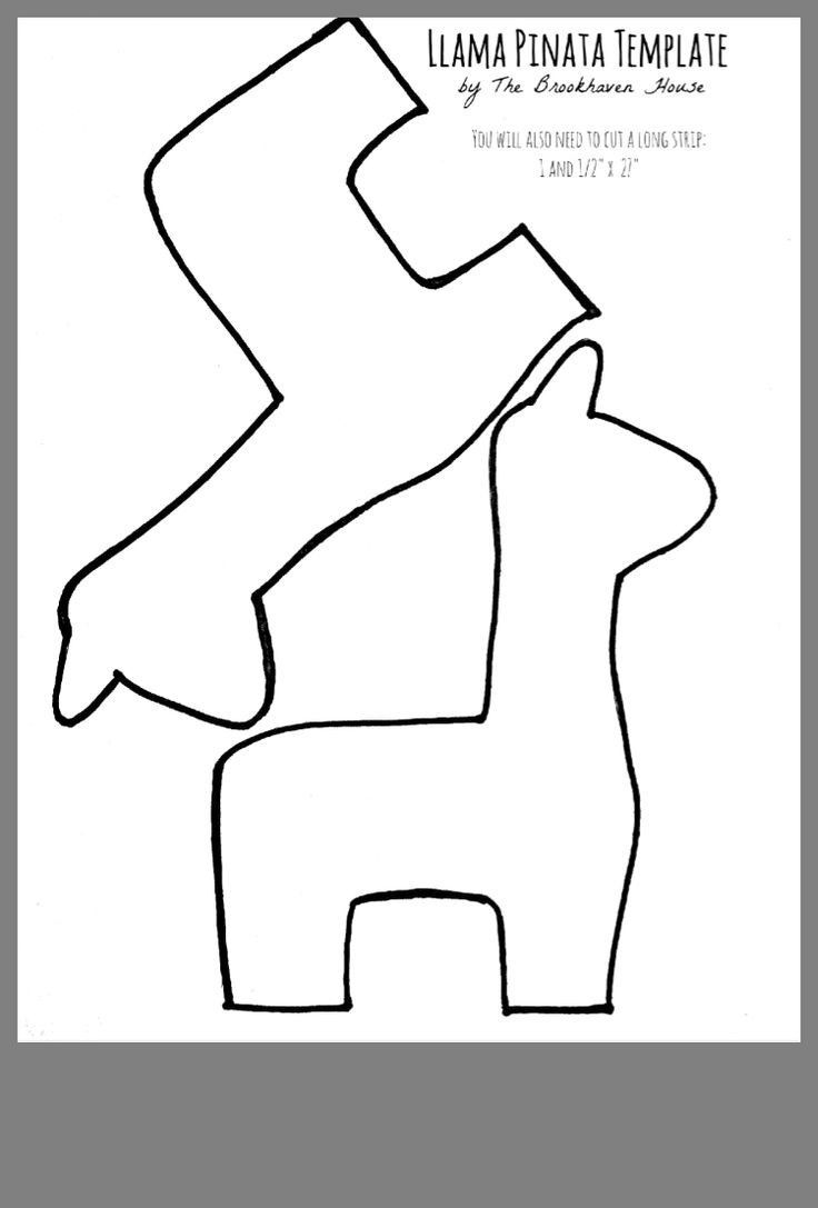 Llama Pinata Template DIY Party Activity