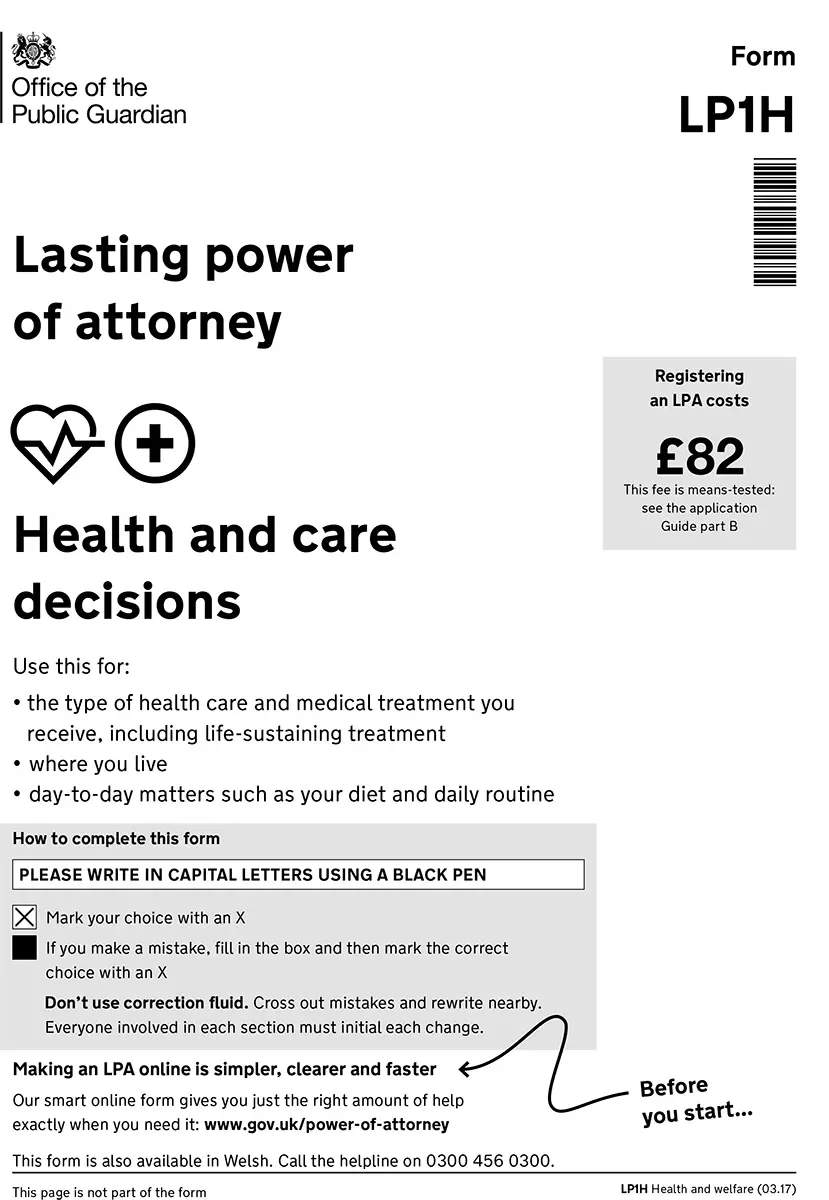 Printable Power Of Attorney Form Free Uk