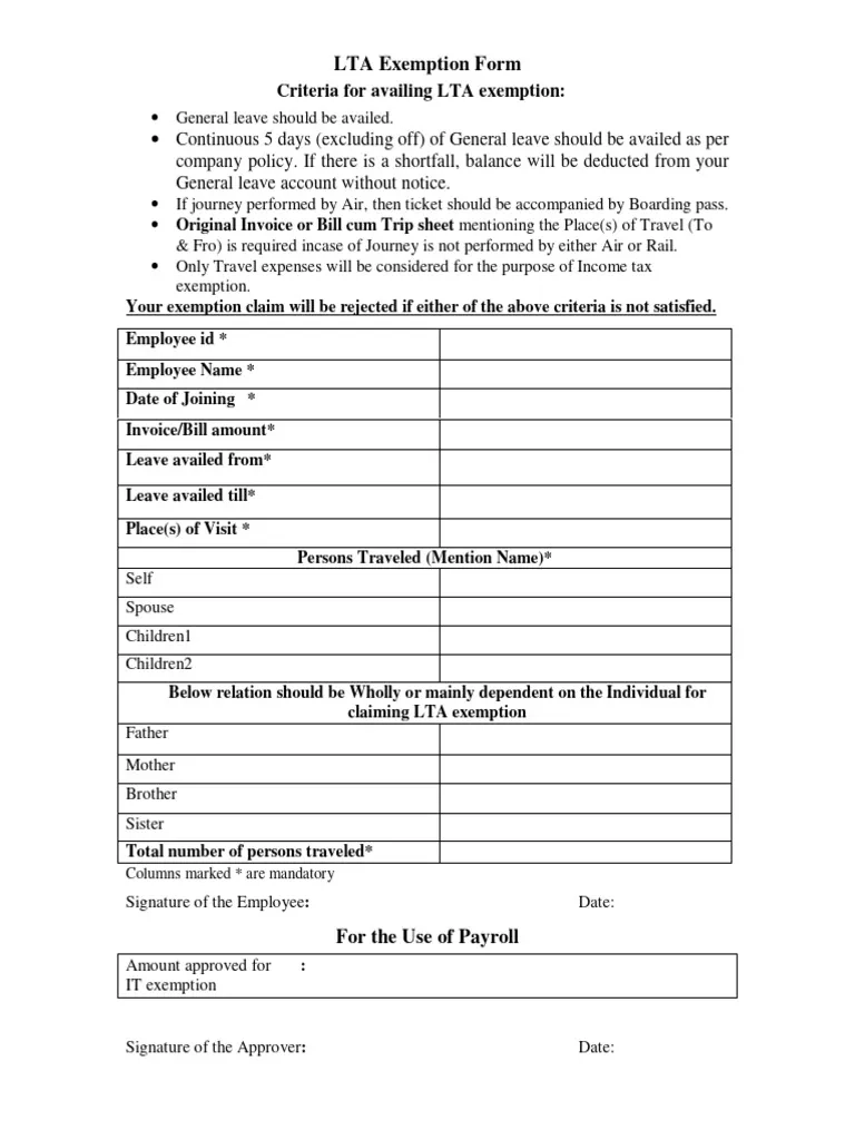 Form To Release Dependent Exemption