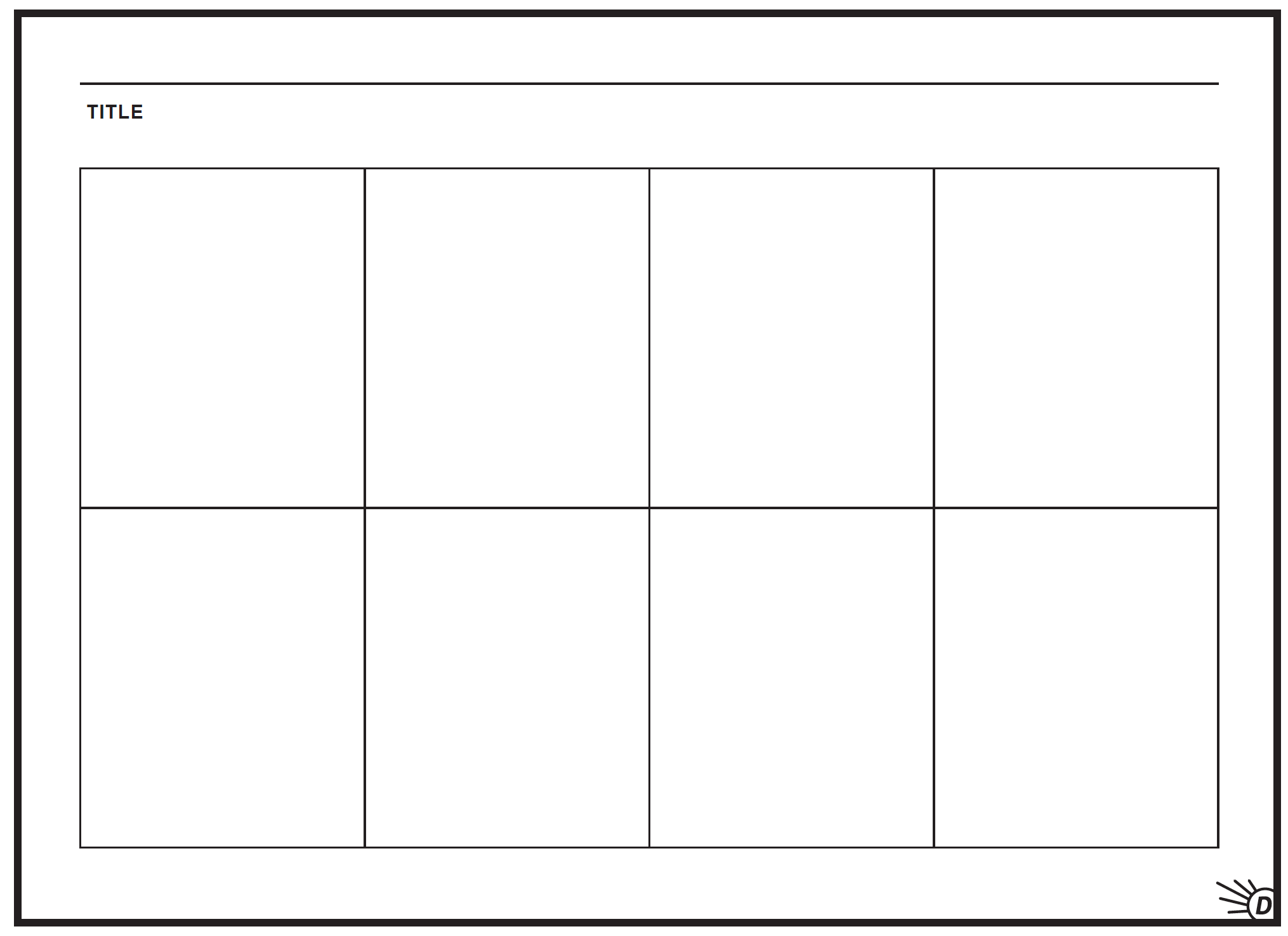 Template For Comic Strip Free Printable