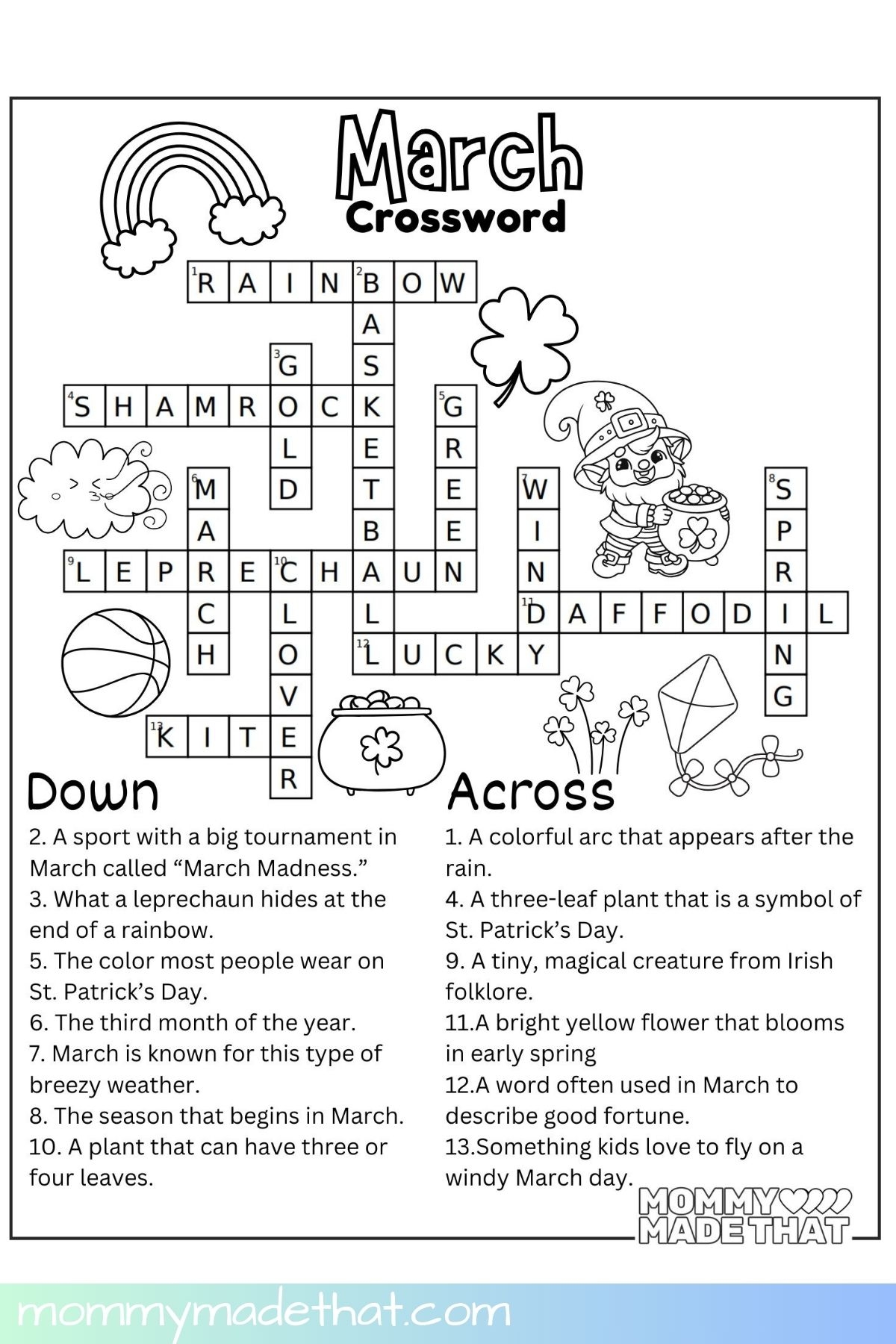 Crossword Puzzle Free Printable