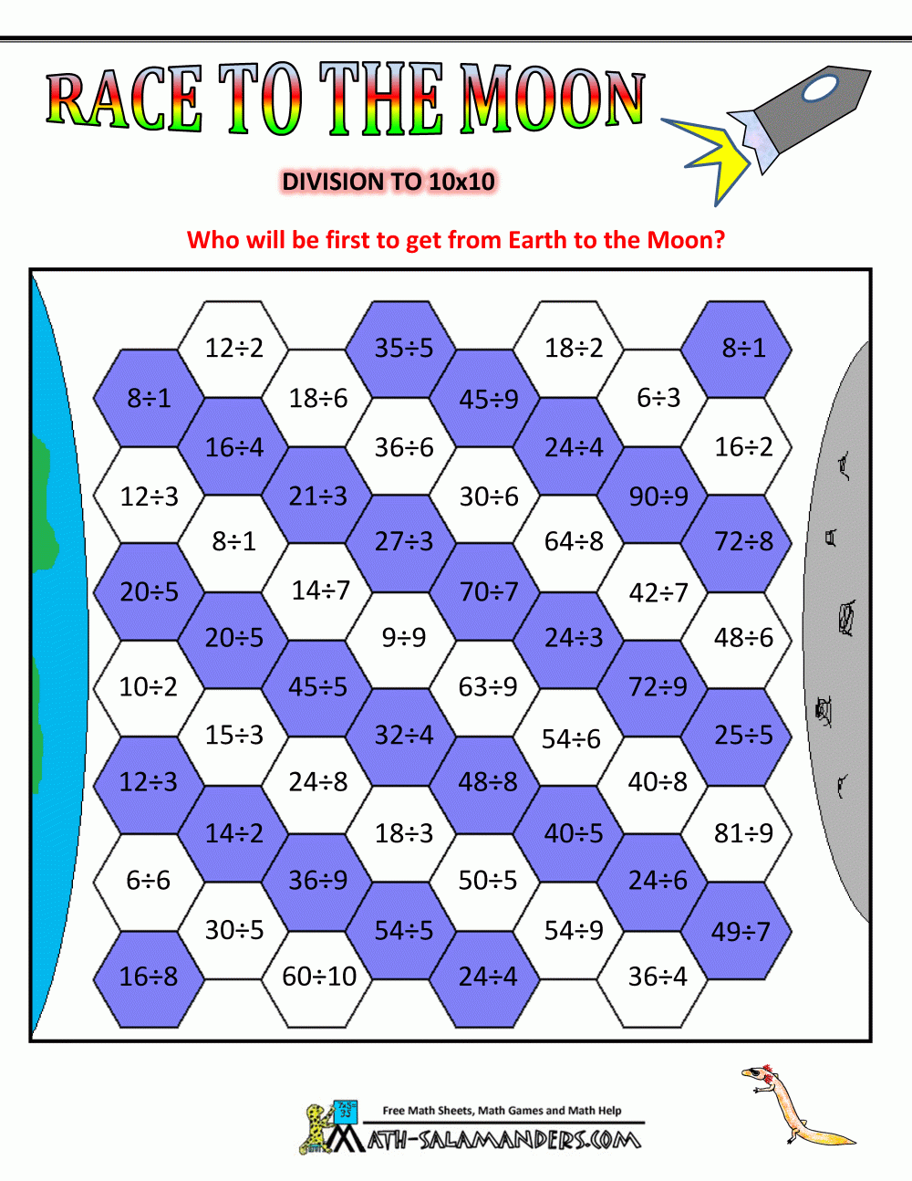 Math Division Games Worksheets Library