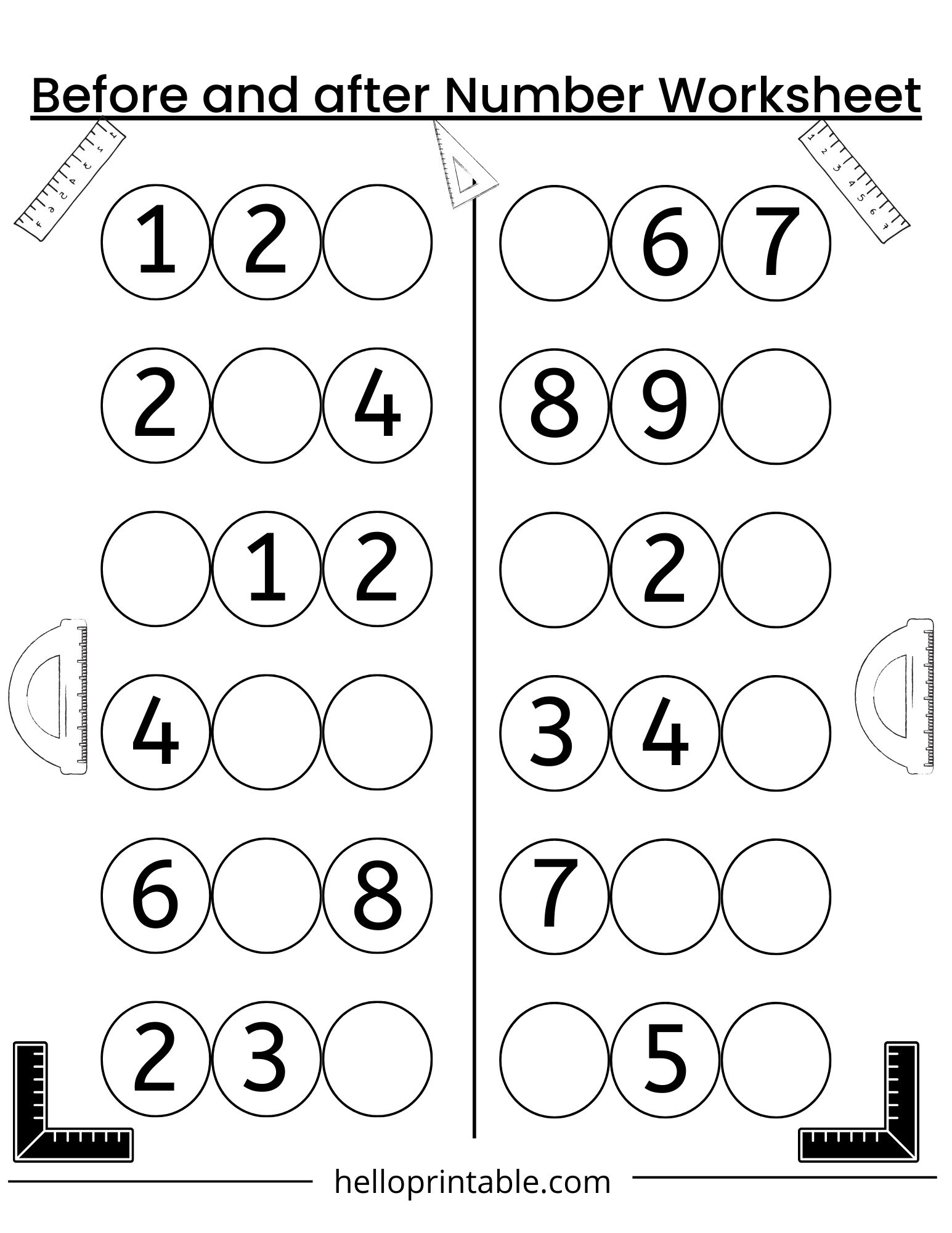Math Worksheets Printable Kindergarten