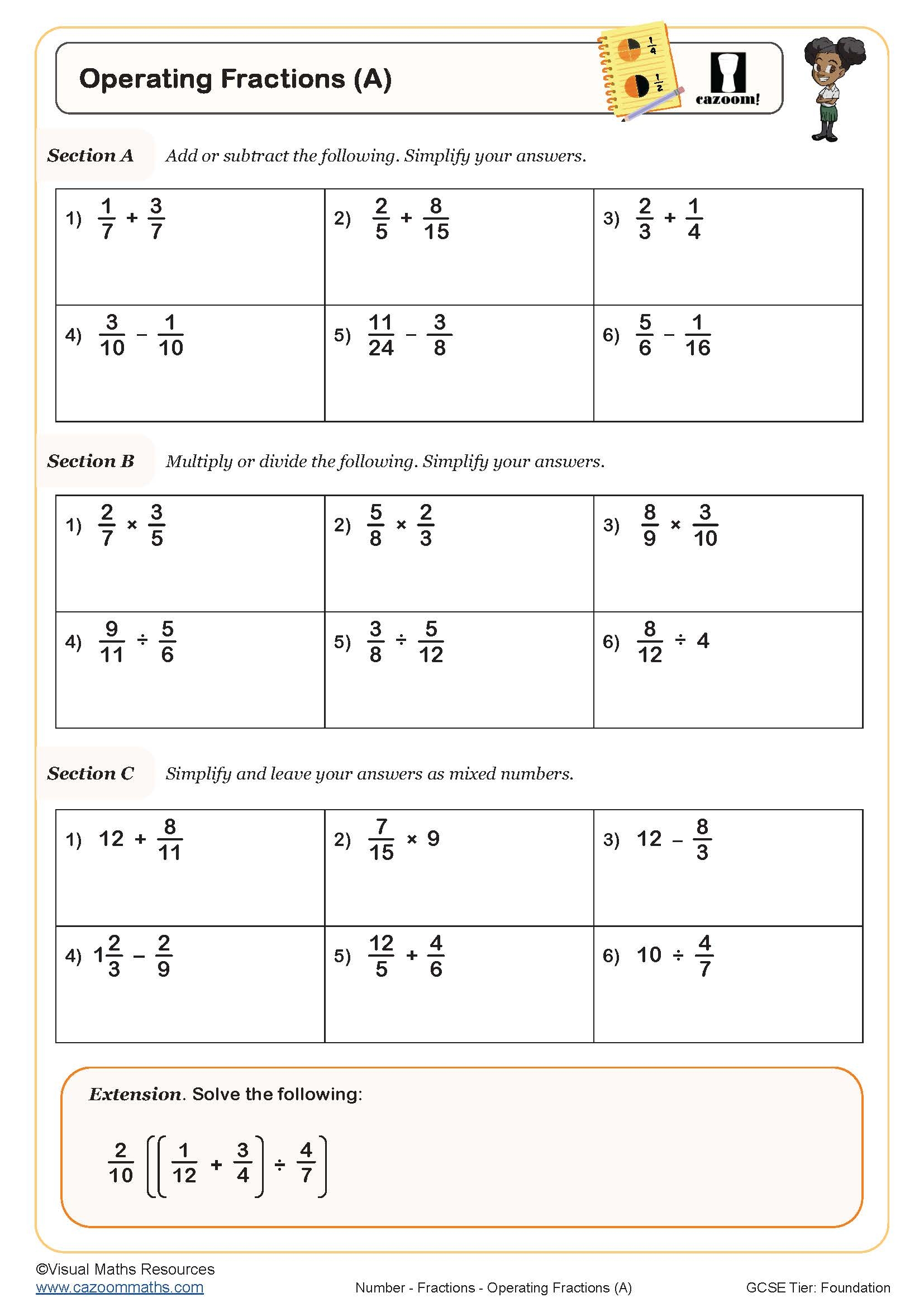 Maths Worksheets KS3 amp KS4 Printable PDF Worksheets