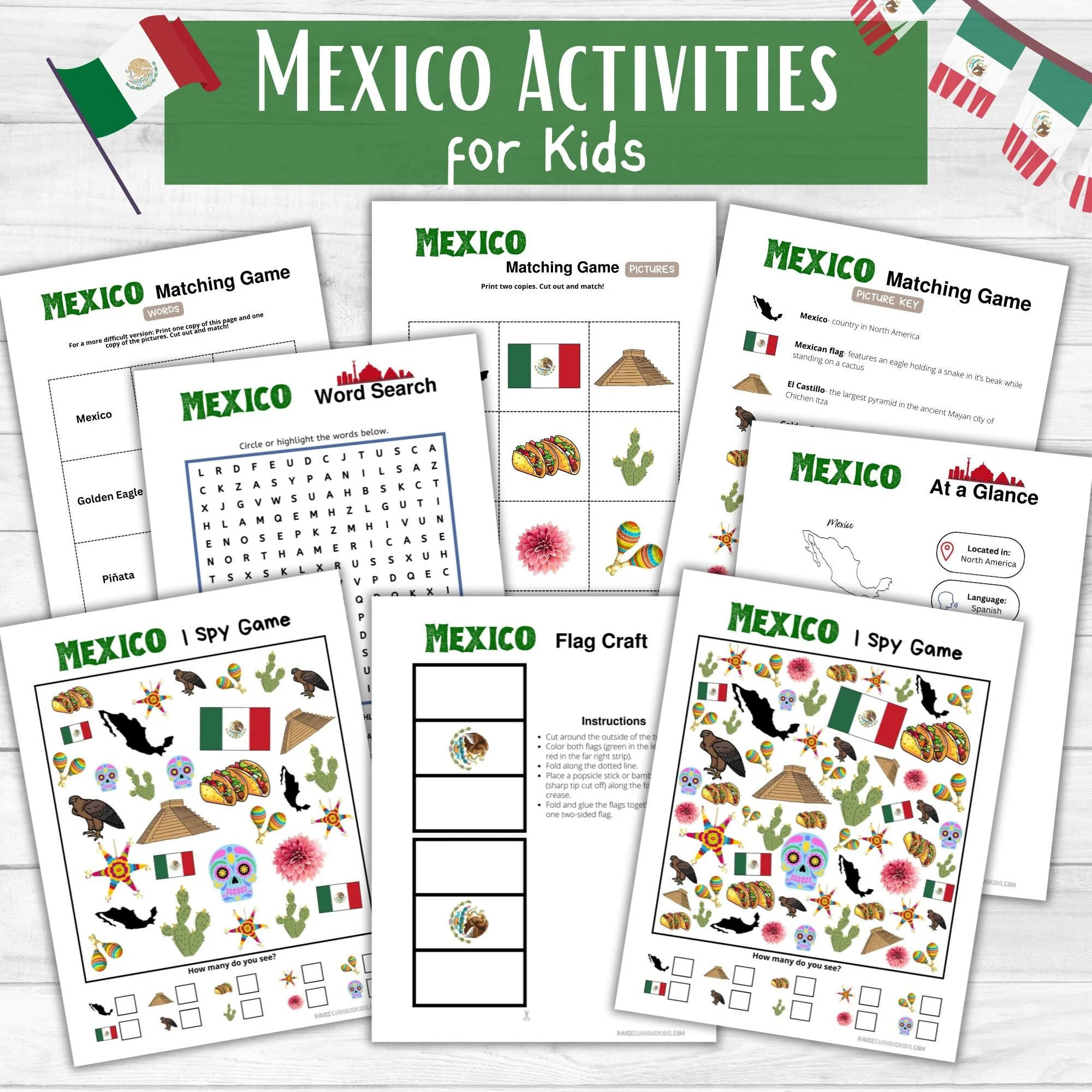 Mexico Activity Printables For Kids Cultural Around The World 