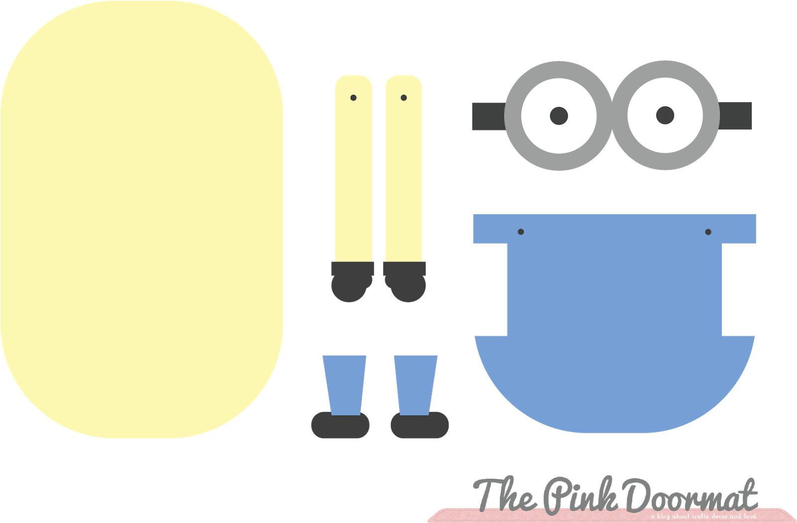 Minon Pattern Make A Minion Template 1600x1059 Png Clipart 