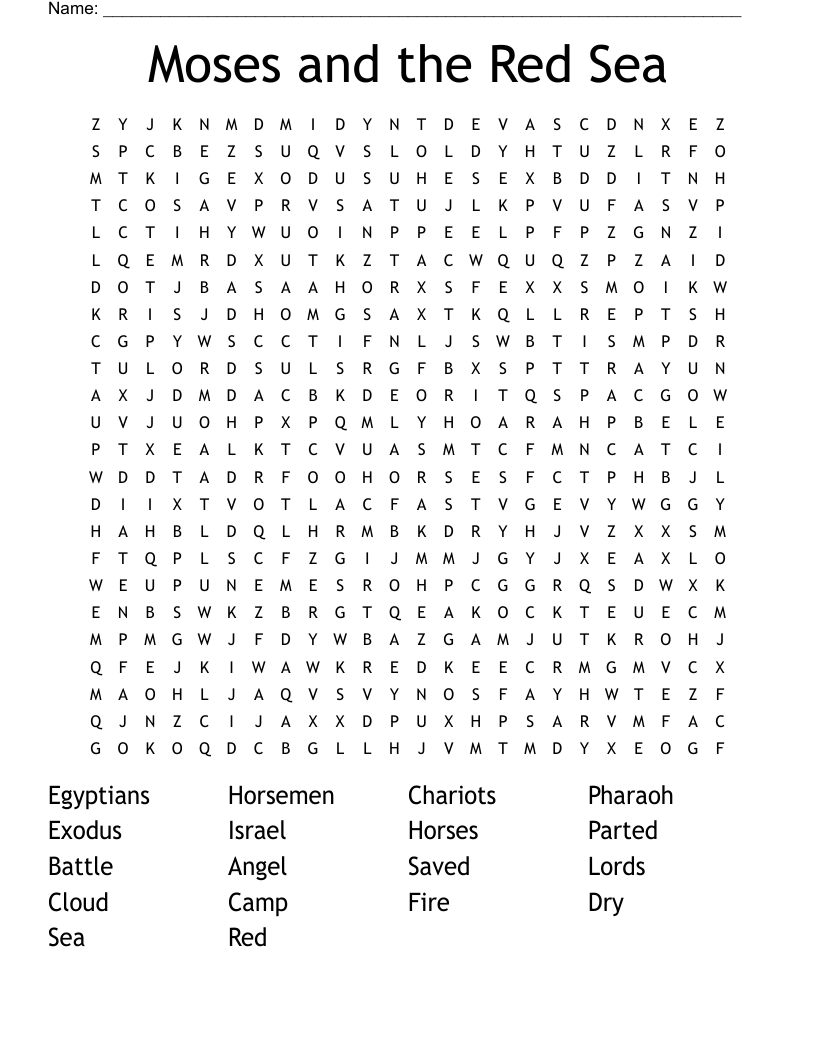 Free Printable Puzzles Moses