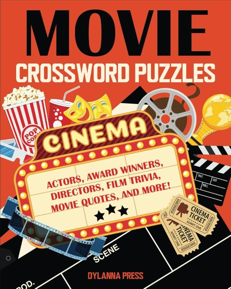 Movie Crossword Puzzles Fun Film Trivia Book Dylanna Press 
