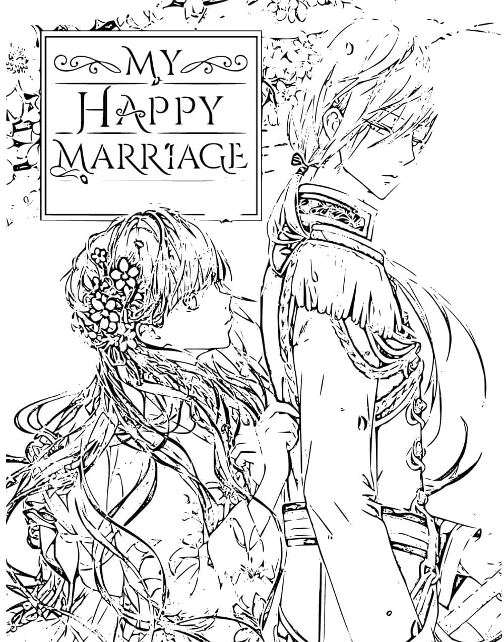 My Happy Marriage Printable For Kids Coloring Page Anime 
