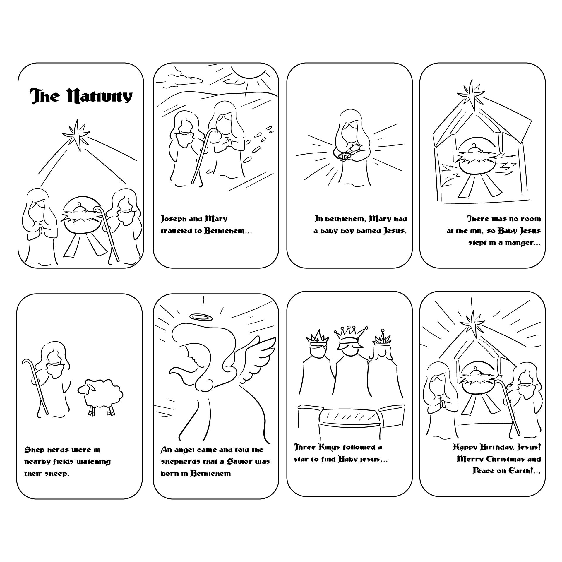 Nativity Story Book 10 Free PDF Printables Printablee