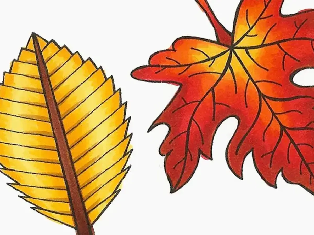 Nature Coloring Leaves Pt 1 COPIC Markers