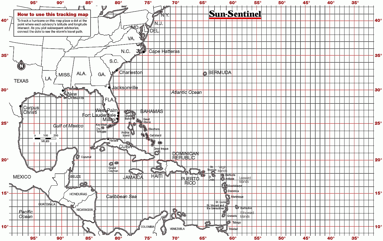 NHC And CPHC Blank Tracking Charts Worksheets Library