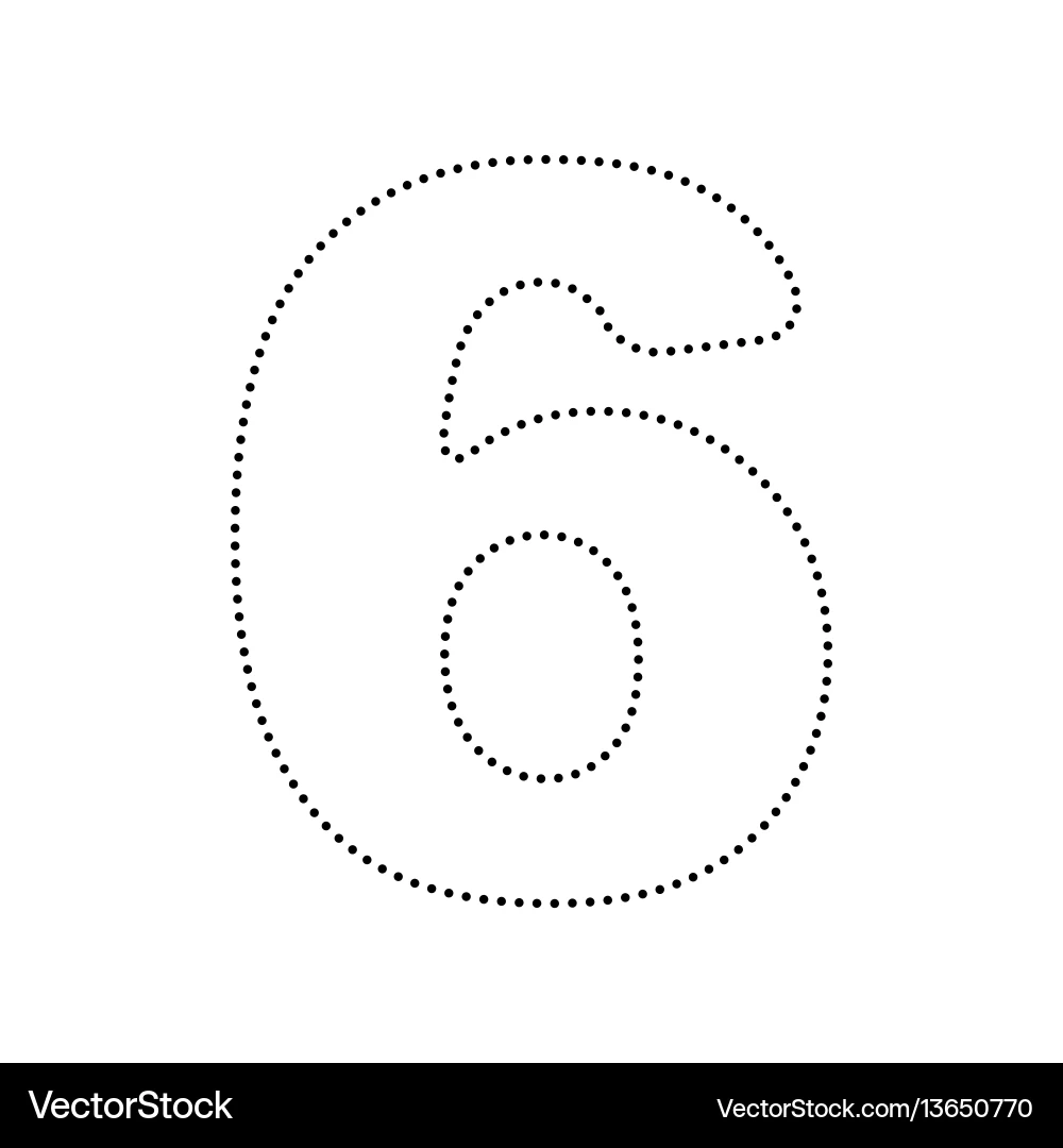Number 6 Sign Design Template Element Royalty Free Vector 