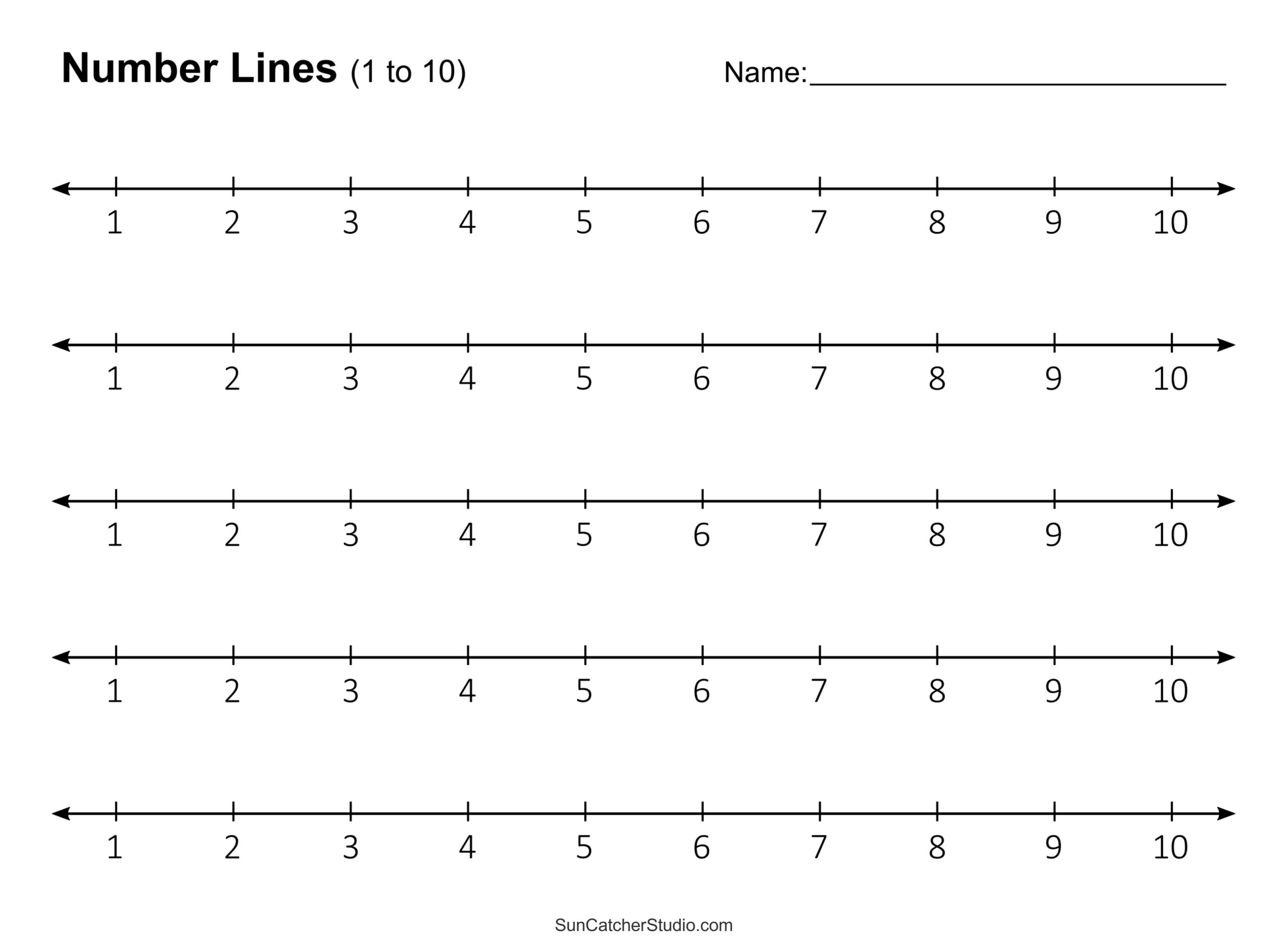 Number Lines Integers Decimals Blank Missing Numbers Free 