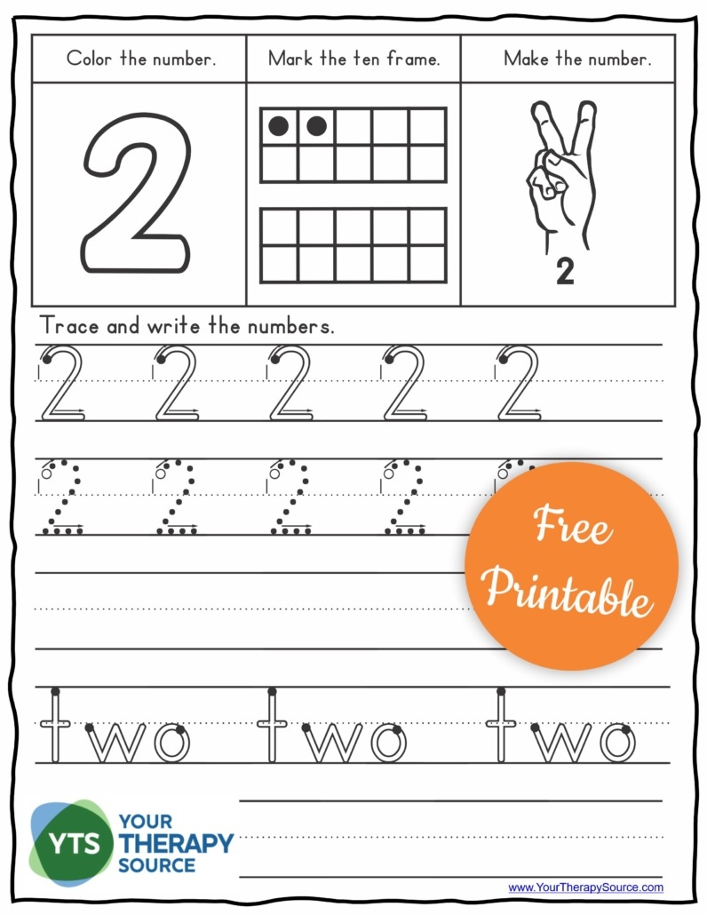Printable Tracing Numbers Worksheet