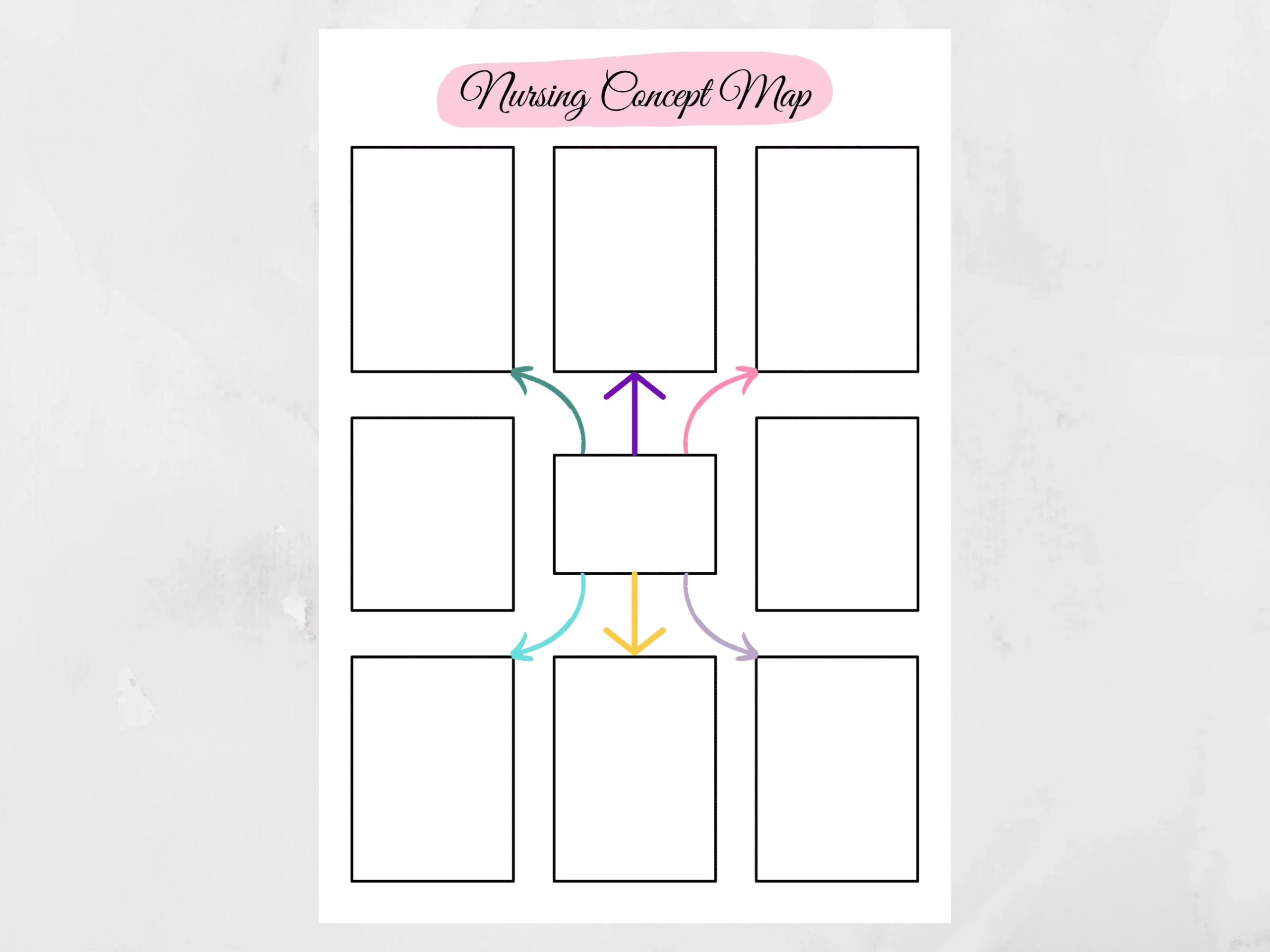 Printable Nursing Concept Map Template