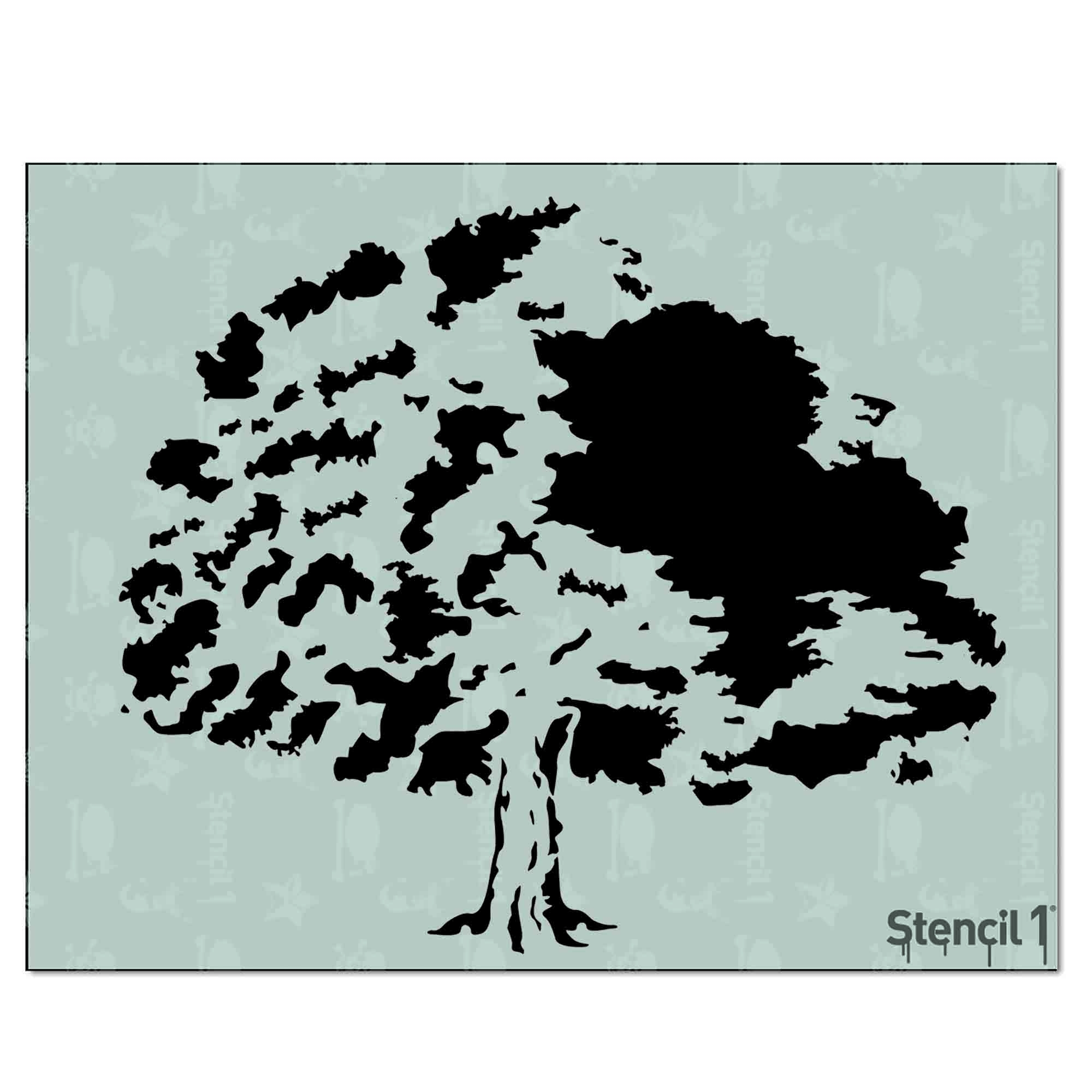 Oak Tree Stencil 8 5 x11 Stencil 1
