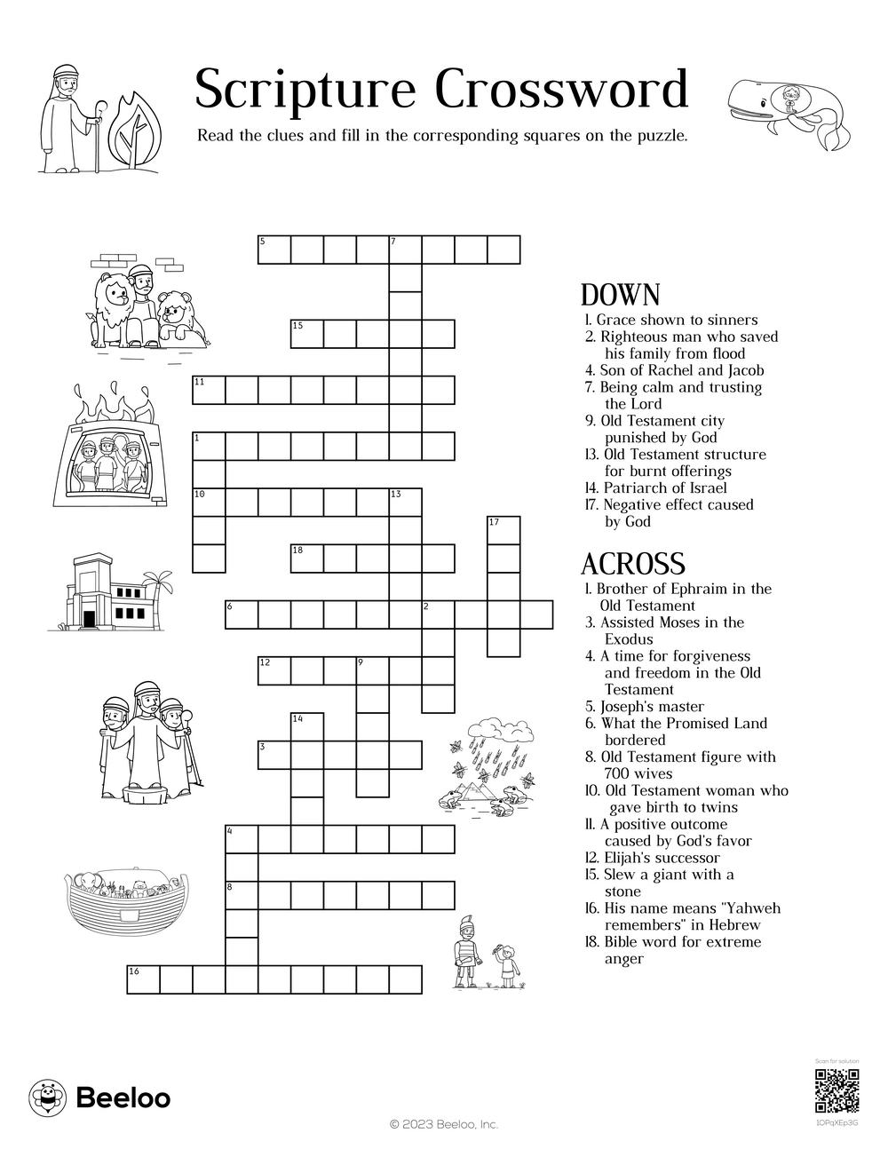 Free Printable Sunday School Crossword Puzzles