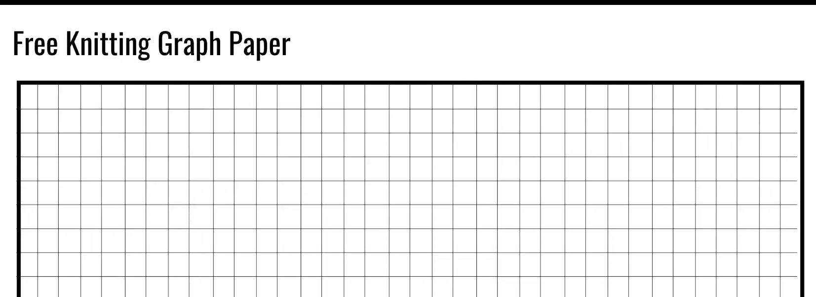 Knitters Graph Paper Printable