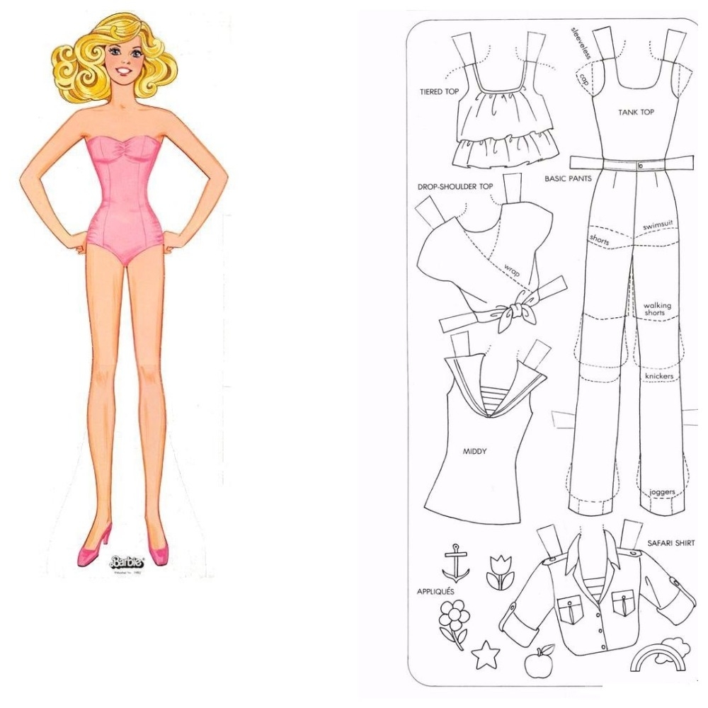 Paper Bunny Template Printable Paper Dolls Summer Outfit Coloring 