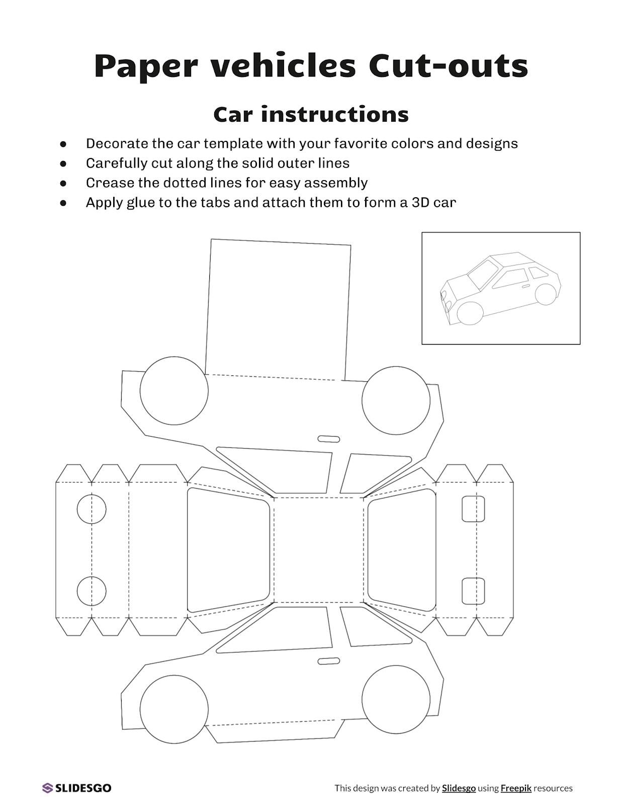 Car Template Printable