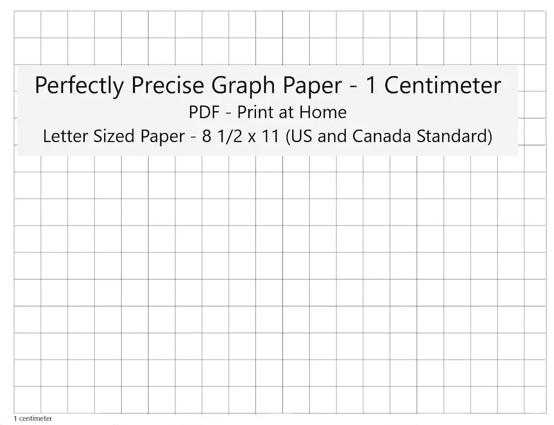 Perfectly Scaled And Precise Printable Graph Paper 1 Centimeter 