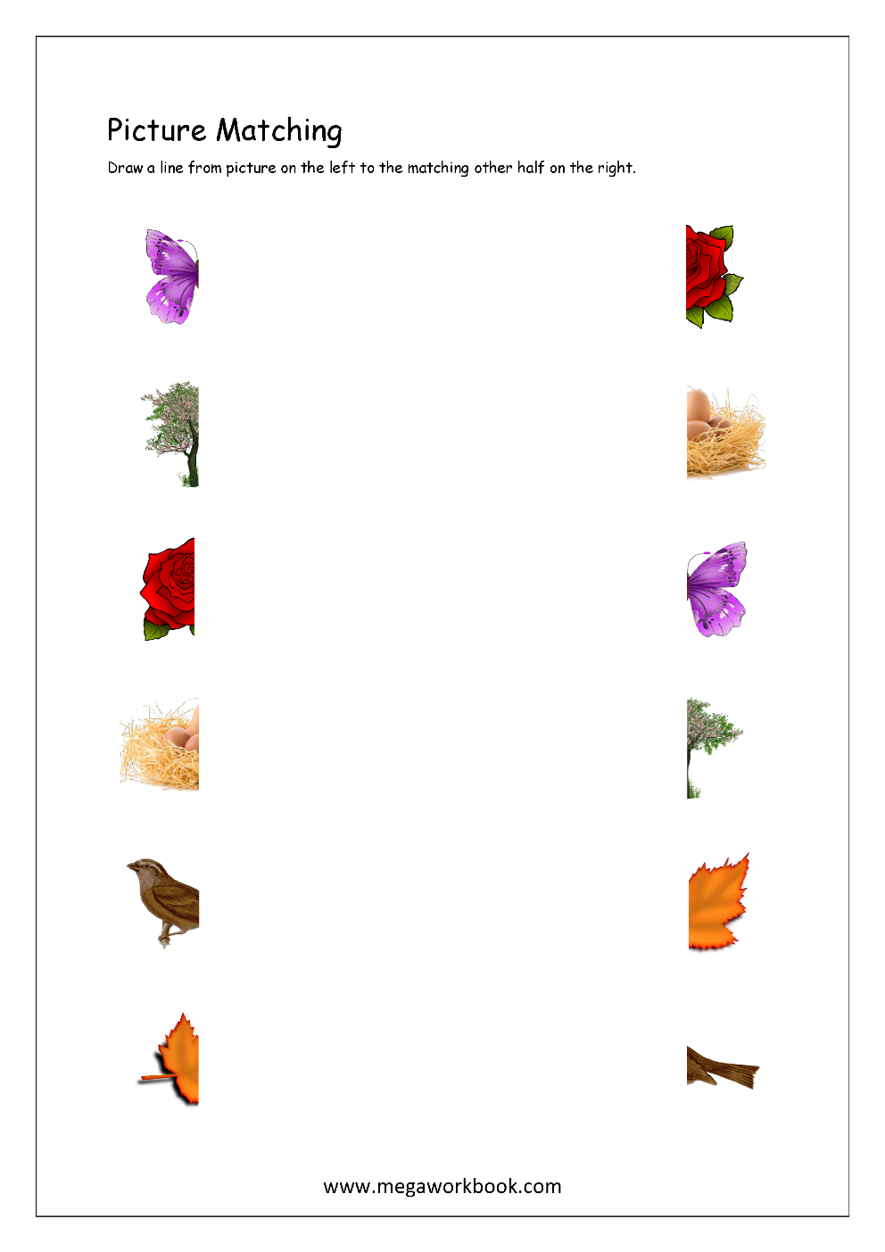 Picture Matching Worksheets For Preschool Free Logical Thinking 