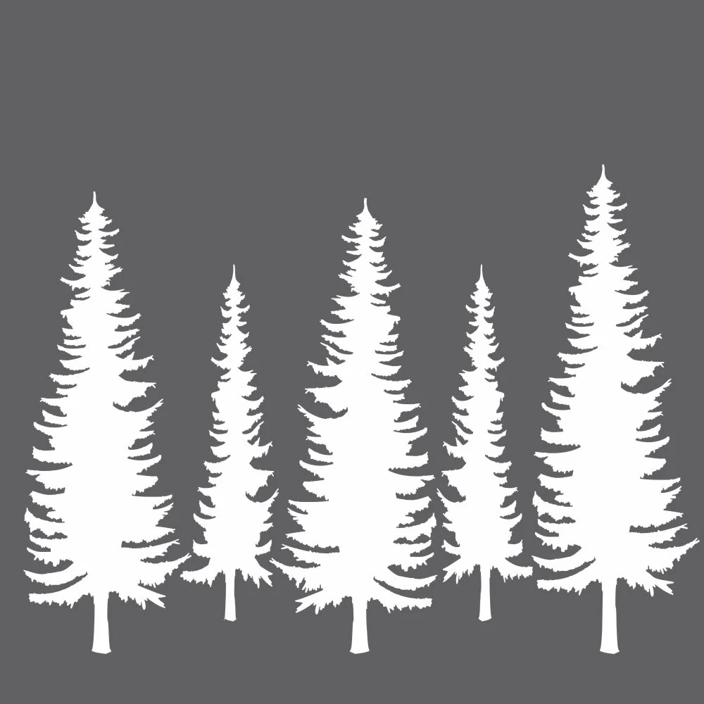 Stencil Of A Tree
