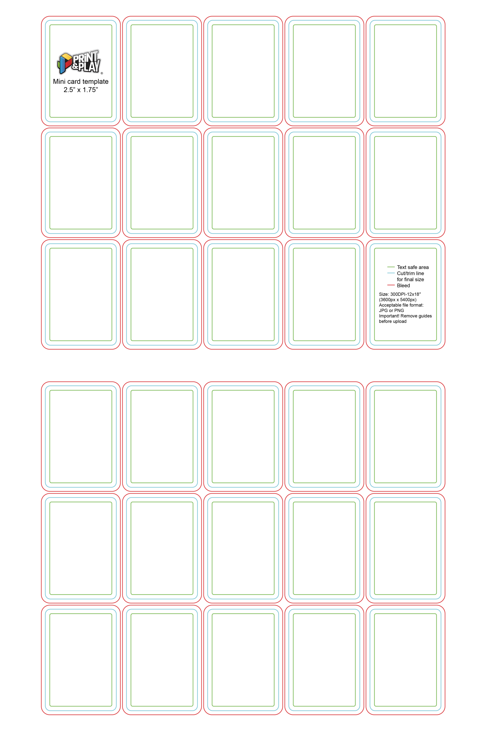 Playing Cards Formatting amp Templates Print amp Play