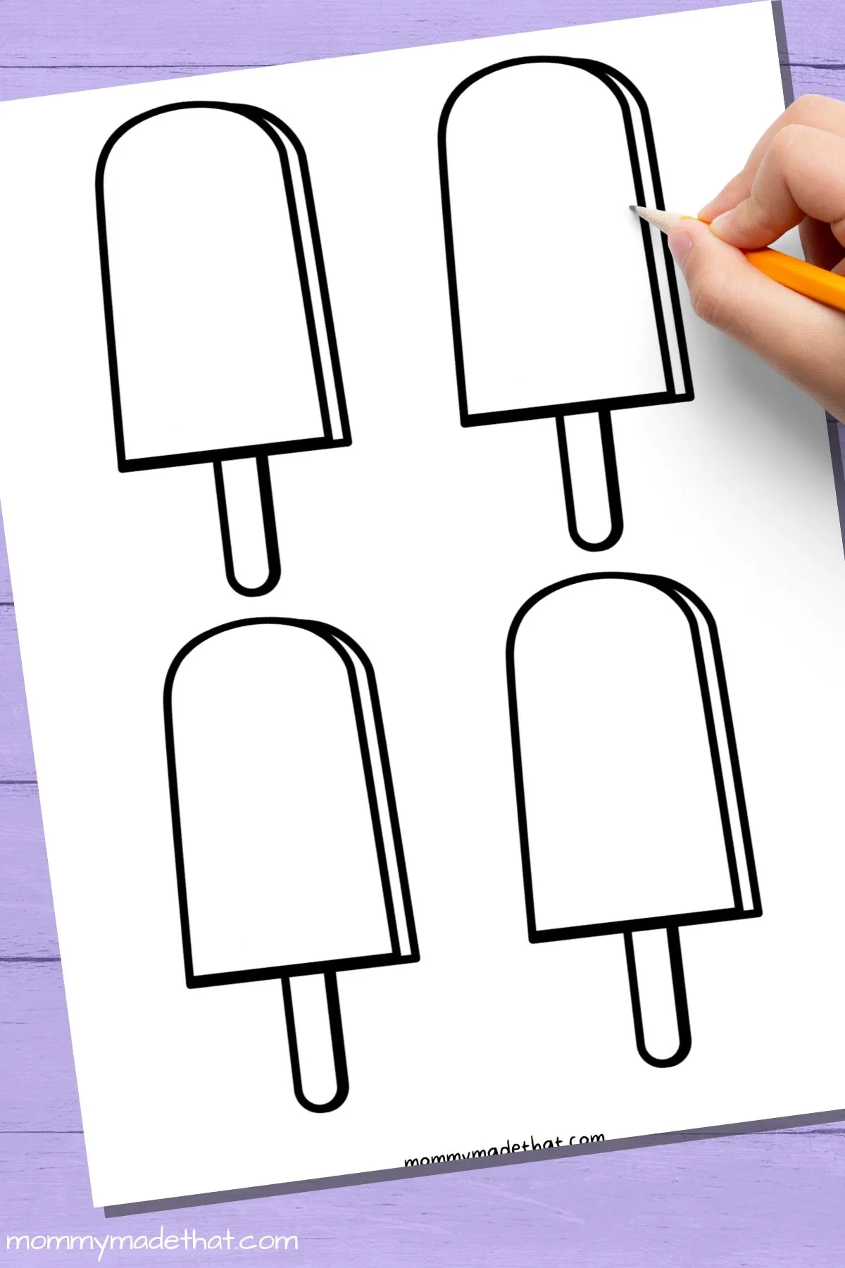 Printable Popsicle Template