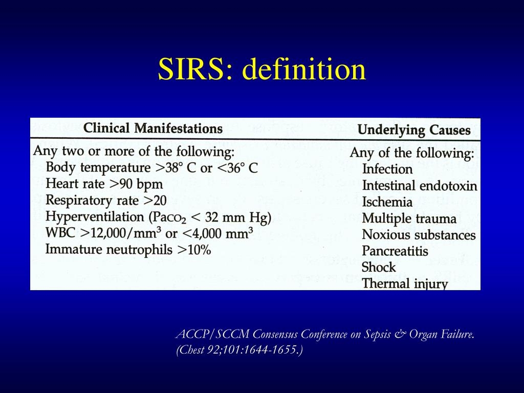 PPT SIRS amp amp Sepsis PowerPoint Presentation Free Download 