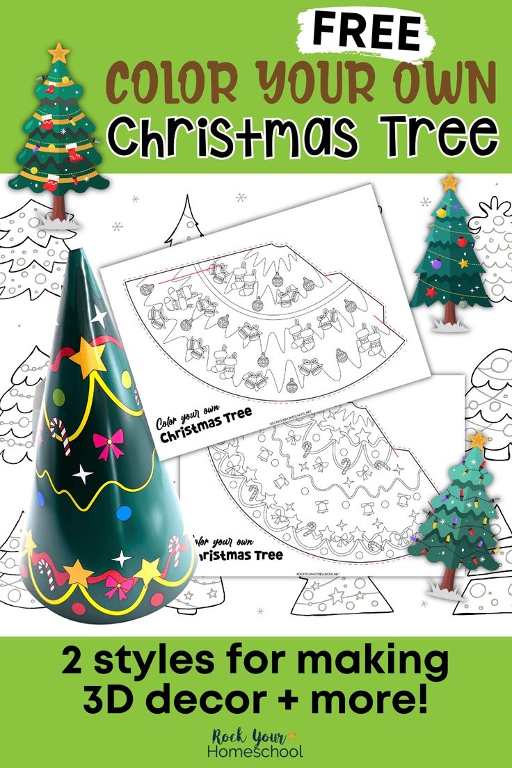 Printable 3D Paper Christmas Tree Template DIY Holiday Fun 2 Free 