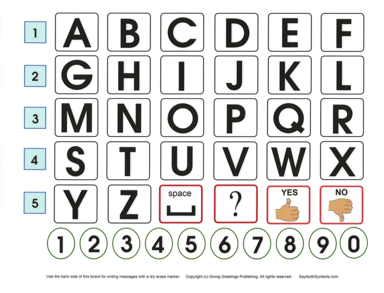 Printable Alphabet Letter Board Say It With Symbols