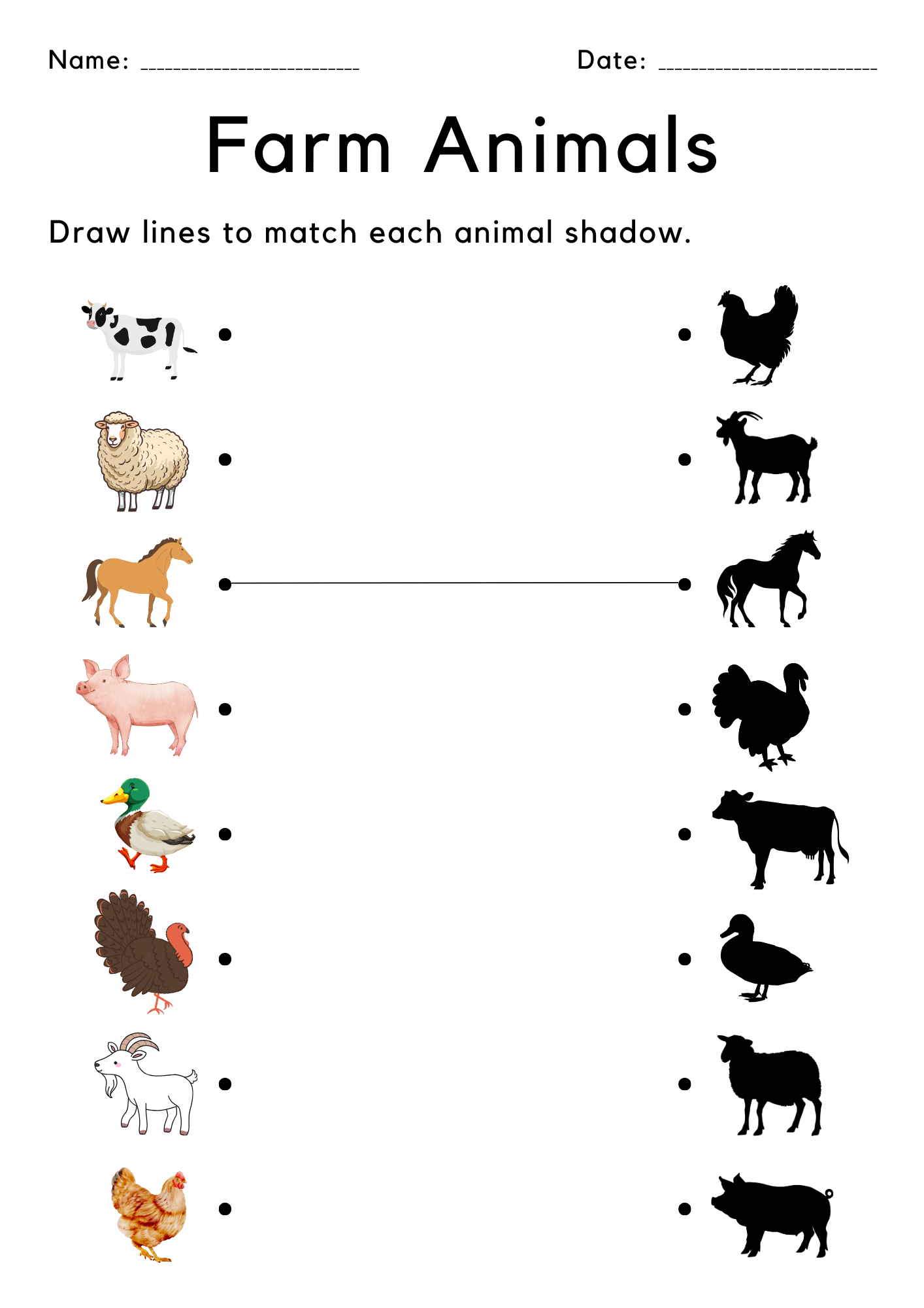 Free Printable Matching Pictures Worksheets