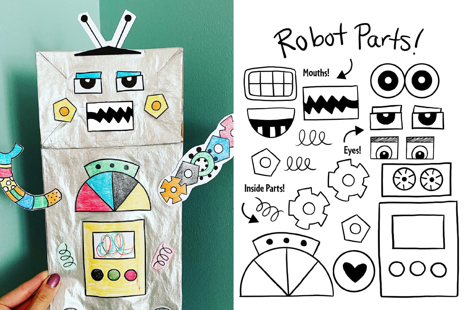 Robot Template For Kids