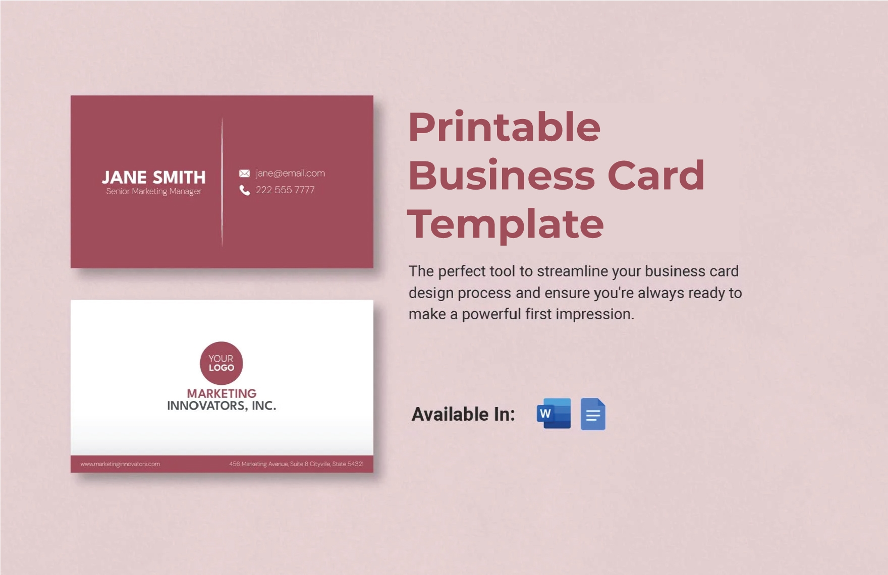 Printable Business Card Templates