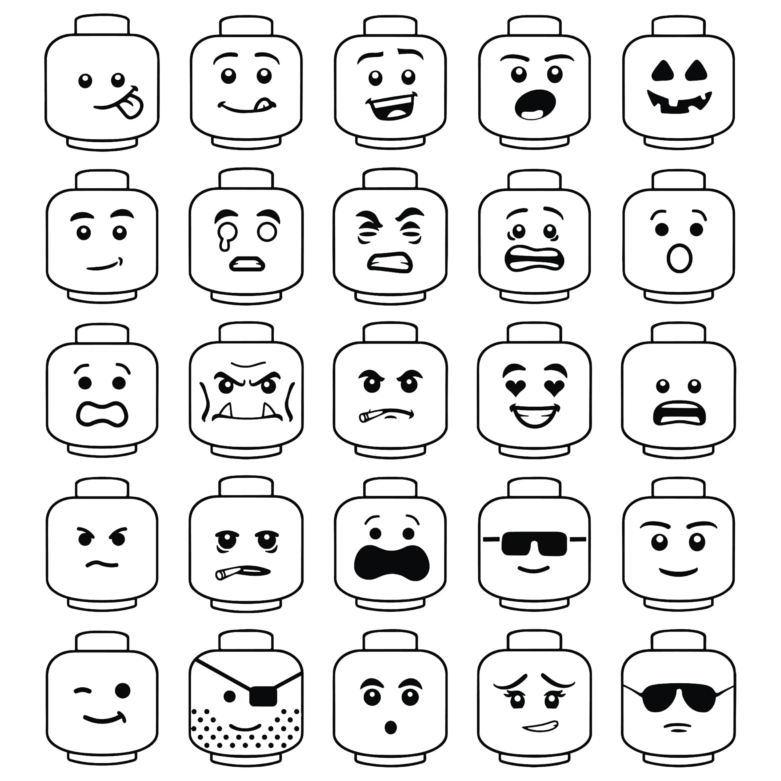 Printable Cardboard Lego Man Template Legos Head Singapore